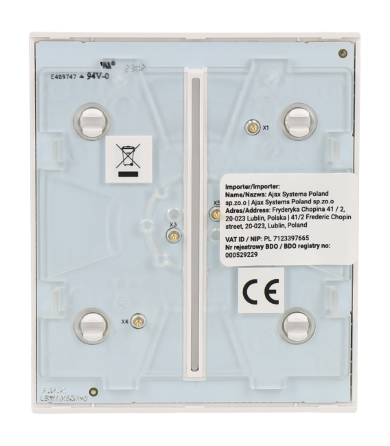 AJAX double central switch panel