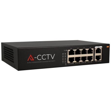  10 ports switch with 8 PoE ports