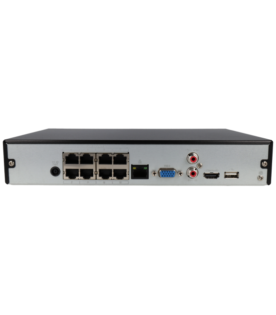 DAHUA ip recorder of 8 channel and 12 mpx resolution with 8 PoE ports