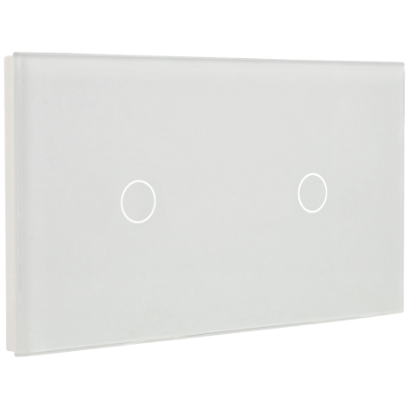 A-SMARTHOME panel de interruptor doble con 2 botones