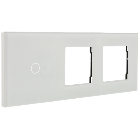 A-SMARTHOME panel de interruptor con 1 botón y marco para 2 dispositivos