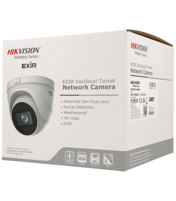 HIKVISION minidome ip camera of 4 megapixels and optical zoom lens