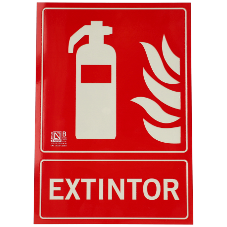 Cartel extintor A-FIRE