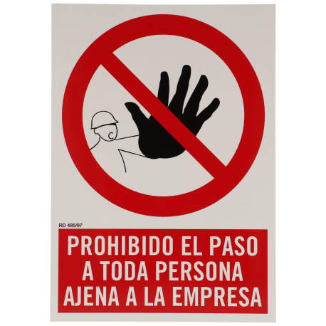 Cartel prohibido el paso a toda persona ajena A-FIRE